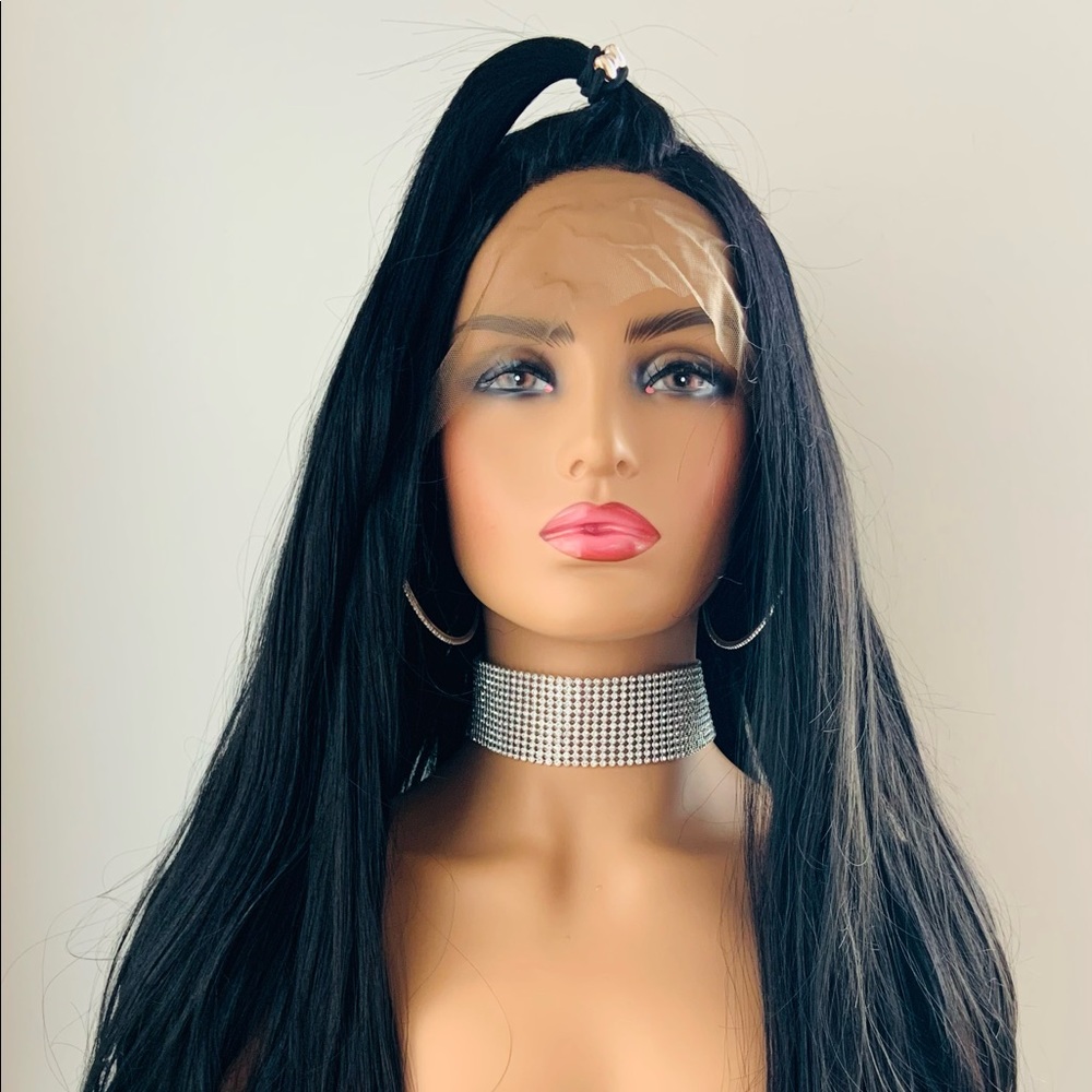 Beautiful! - Long Black Versatile 13x2.5 Lace Front Premium Fiber Wig 🖤